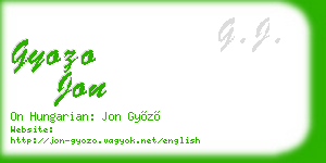 gyozo jon business card